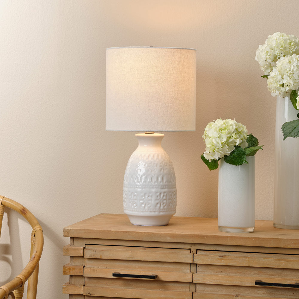 Frieze Table Lamp in living room.