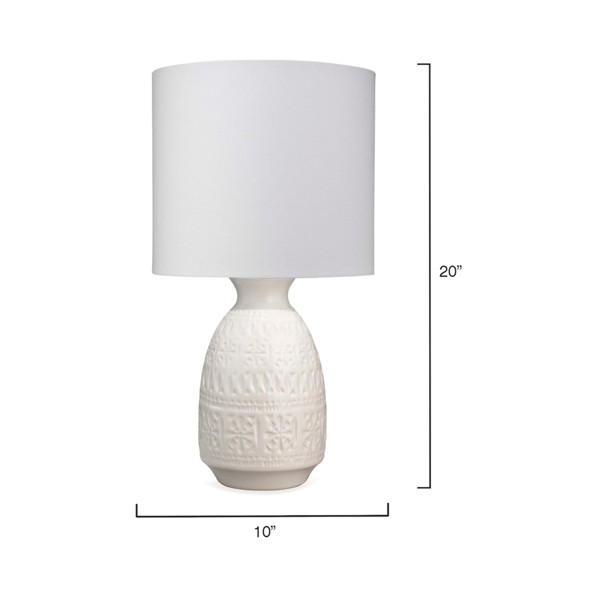 Frieze Table Lamp - line drawing.