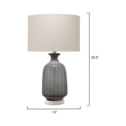 Frosted Glass Table Lamp - line drawing.