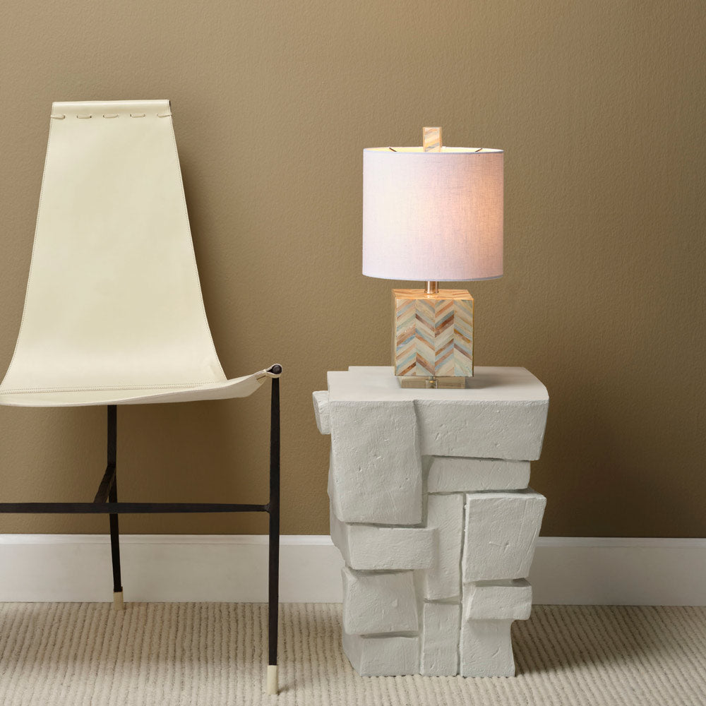Garbo Table Lamp in living room.