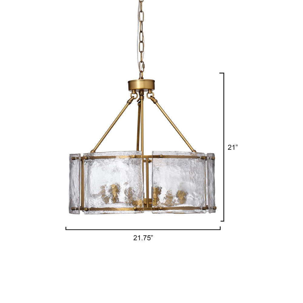 Glenn Round Chandelier - line drawing.