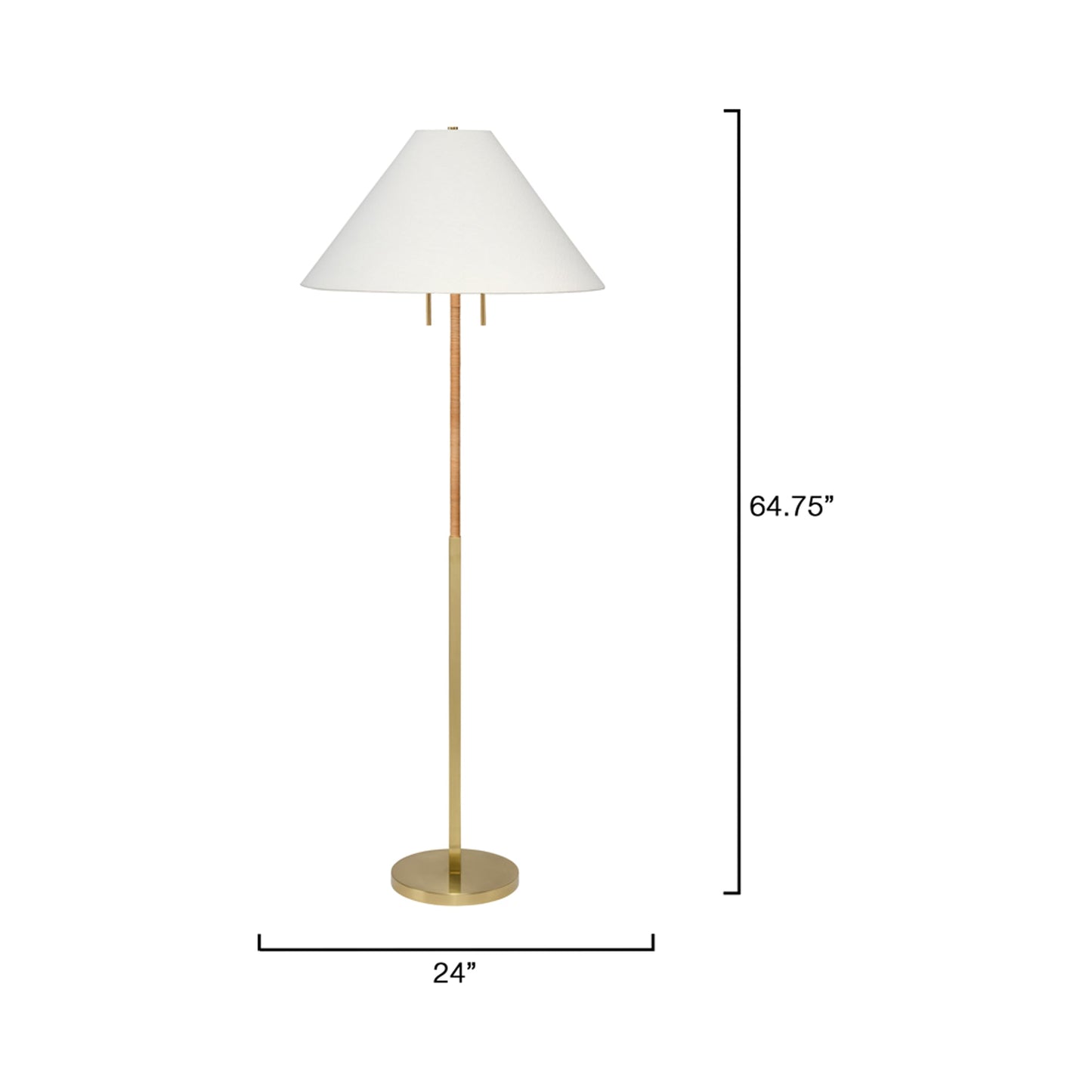 Harrison Floor Lamp - line drawing.