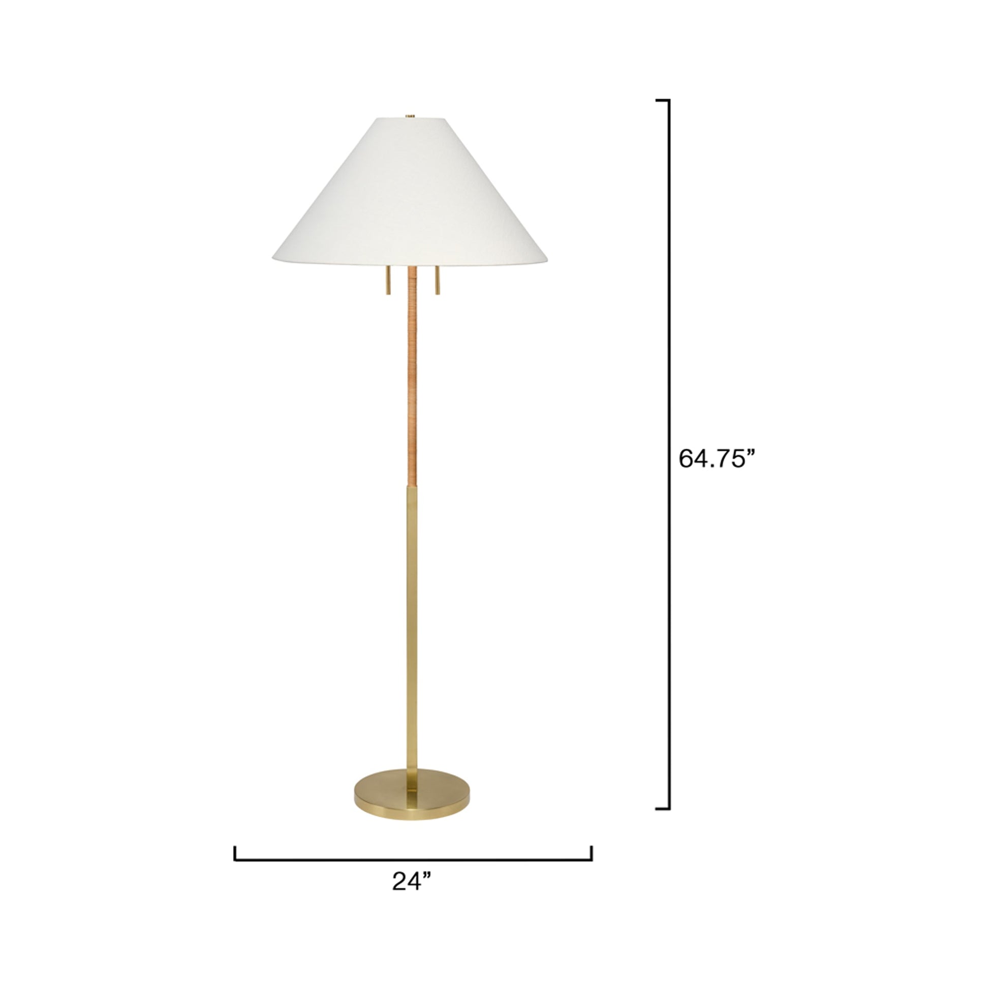 Harrison Floor Lamp - line drawing.