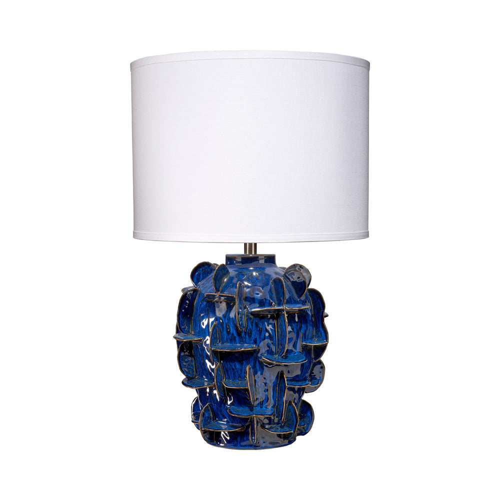 Helios Table Lamp in Cobalt Blue.