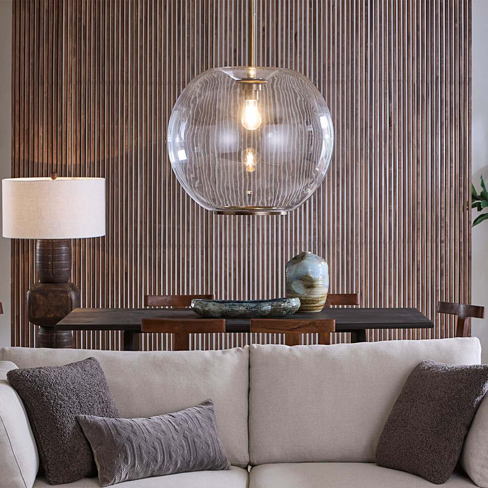 Helium Pendant Light in living room.