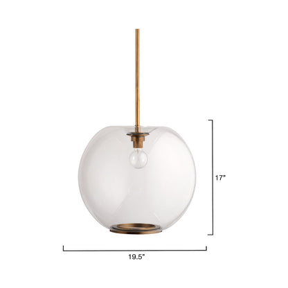 Helium Pendant Light - line drawing.