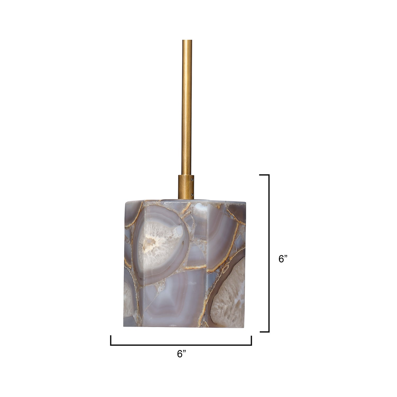 Hex Pendant Light - line drawing.