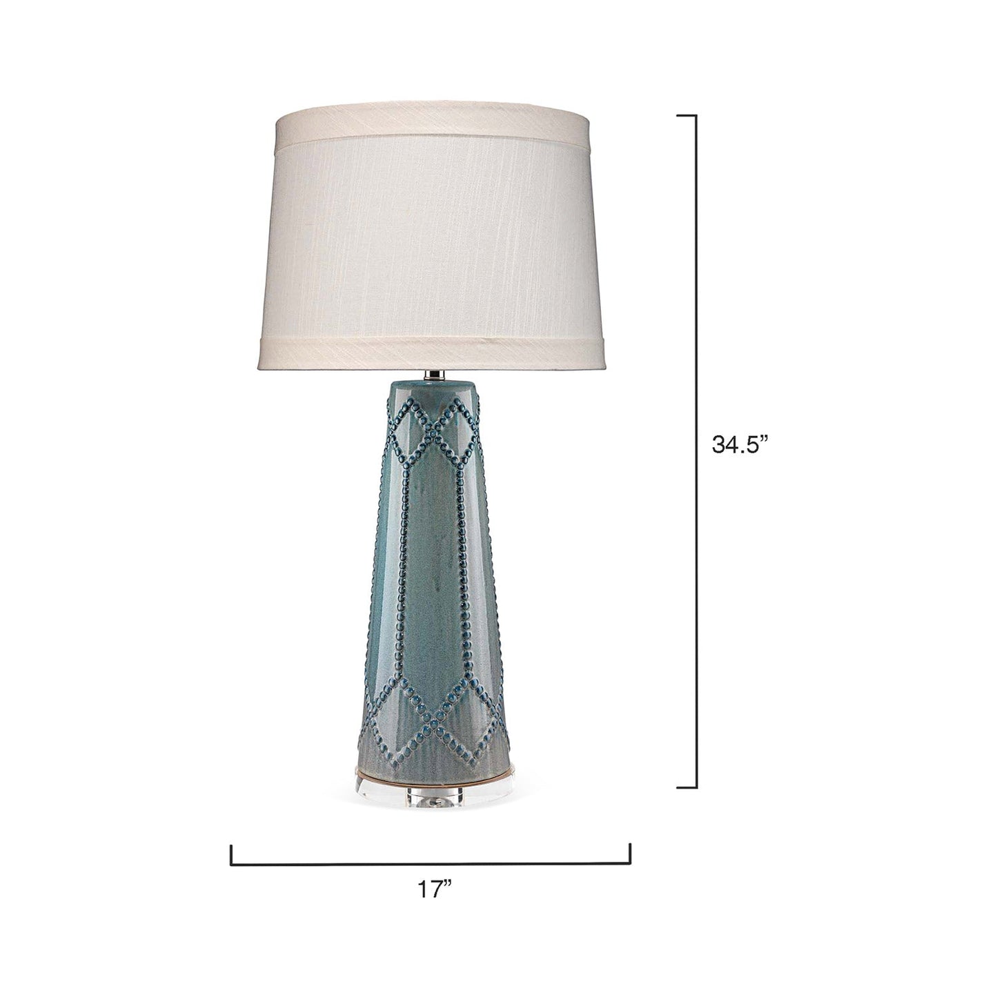 Hobnail Table Lamp - line drawing.