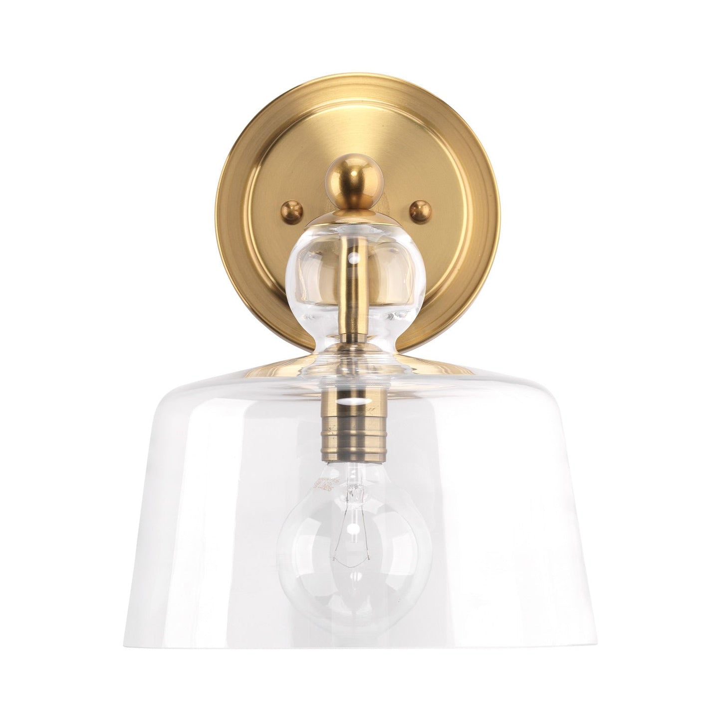Hudson Wall Light in Brass.