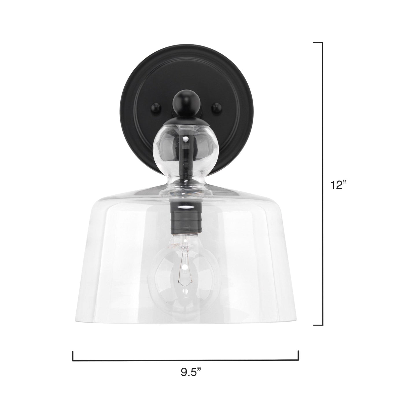 Hudson Wall Light - line drawing.