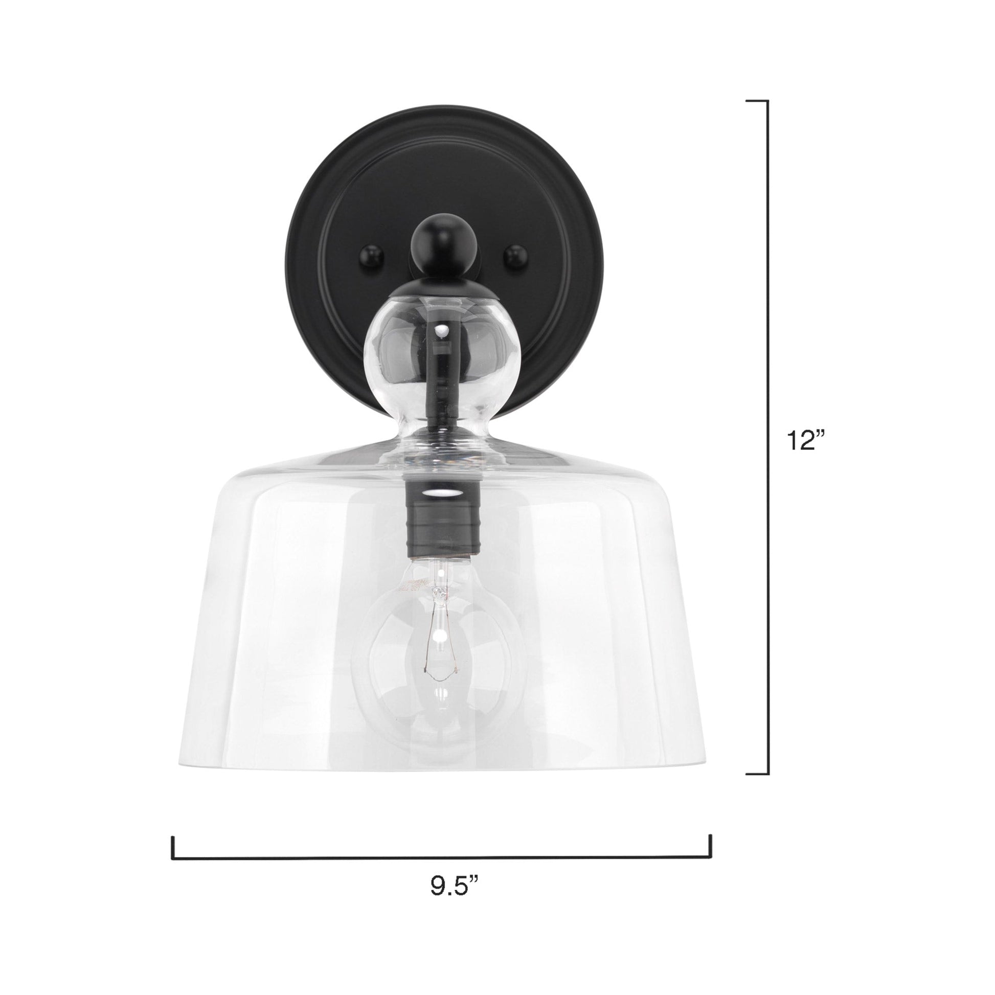 Hudson Wall Light - line drawing.
