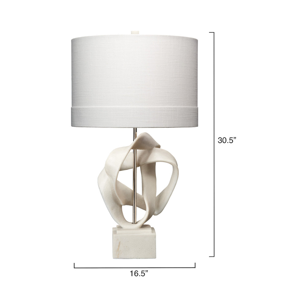 Intertwined Table Lamp - line drawing.
