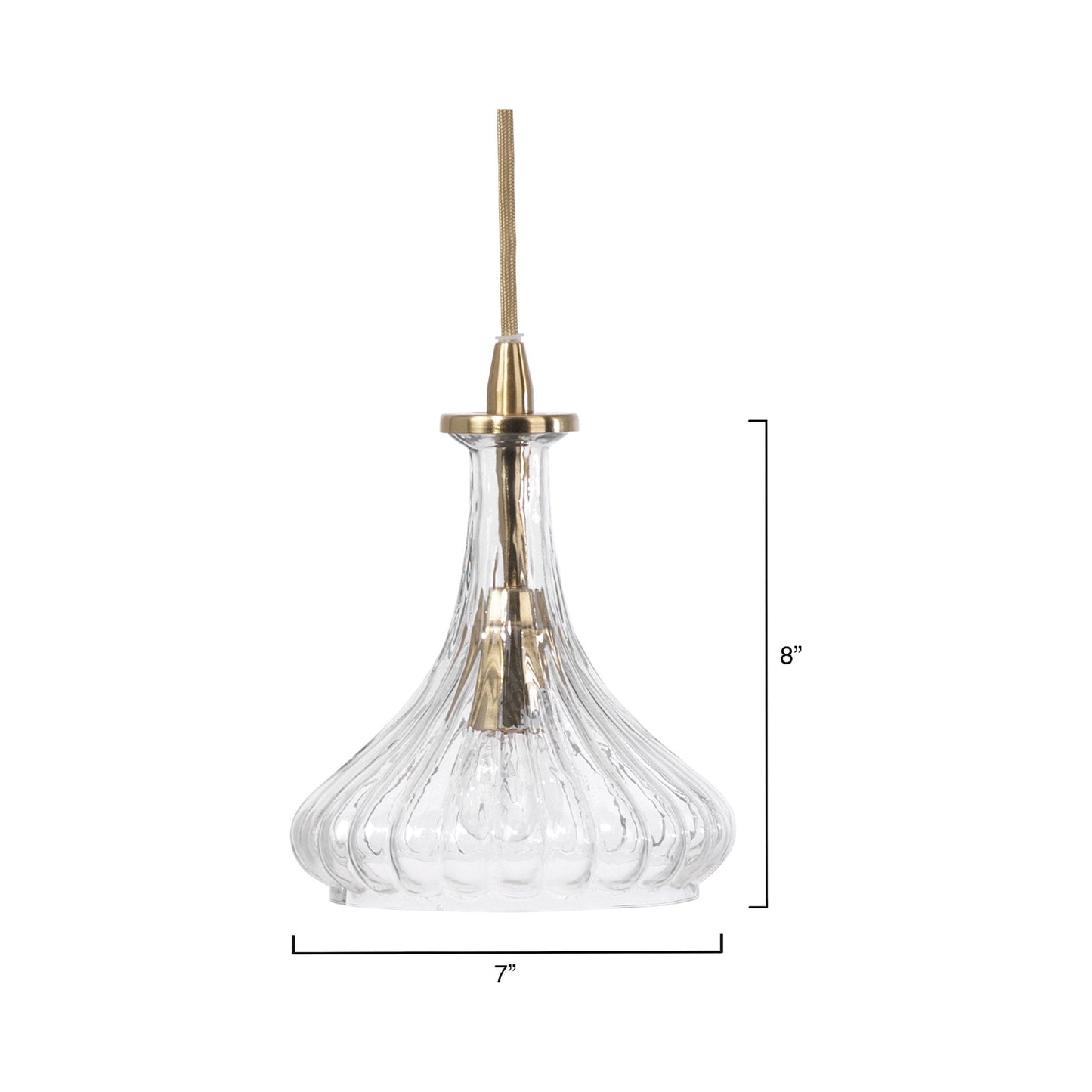 Isabella Pendant Light - line drawing.