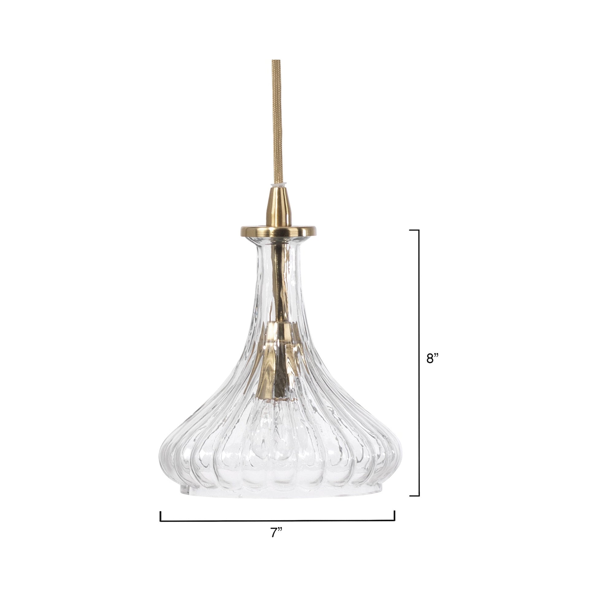 Isabella Pendant Light - line drawing.