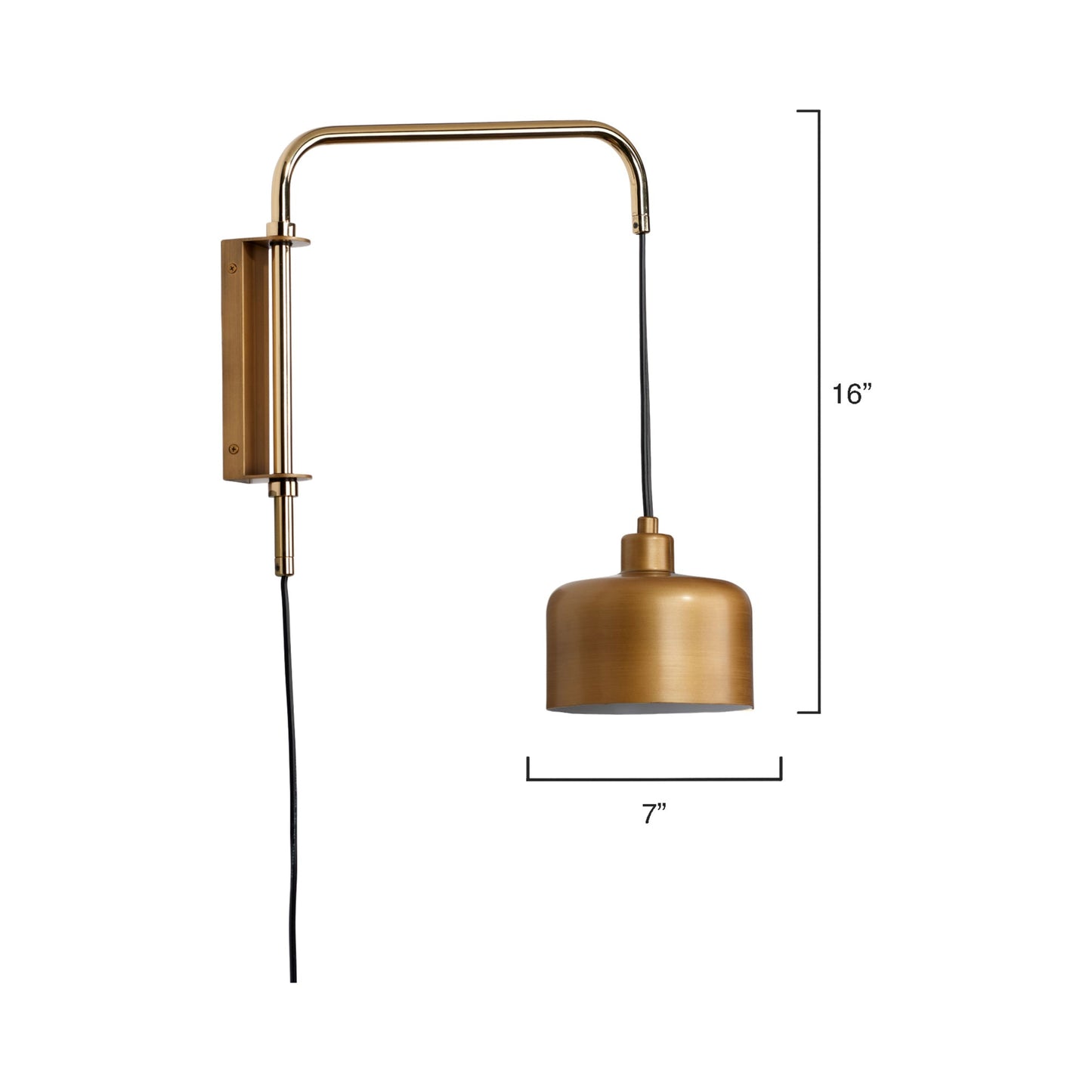 Jeno Wall Light - line drawing.