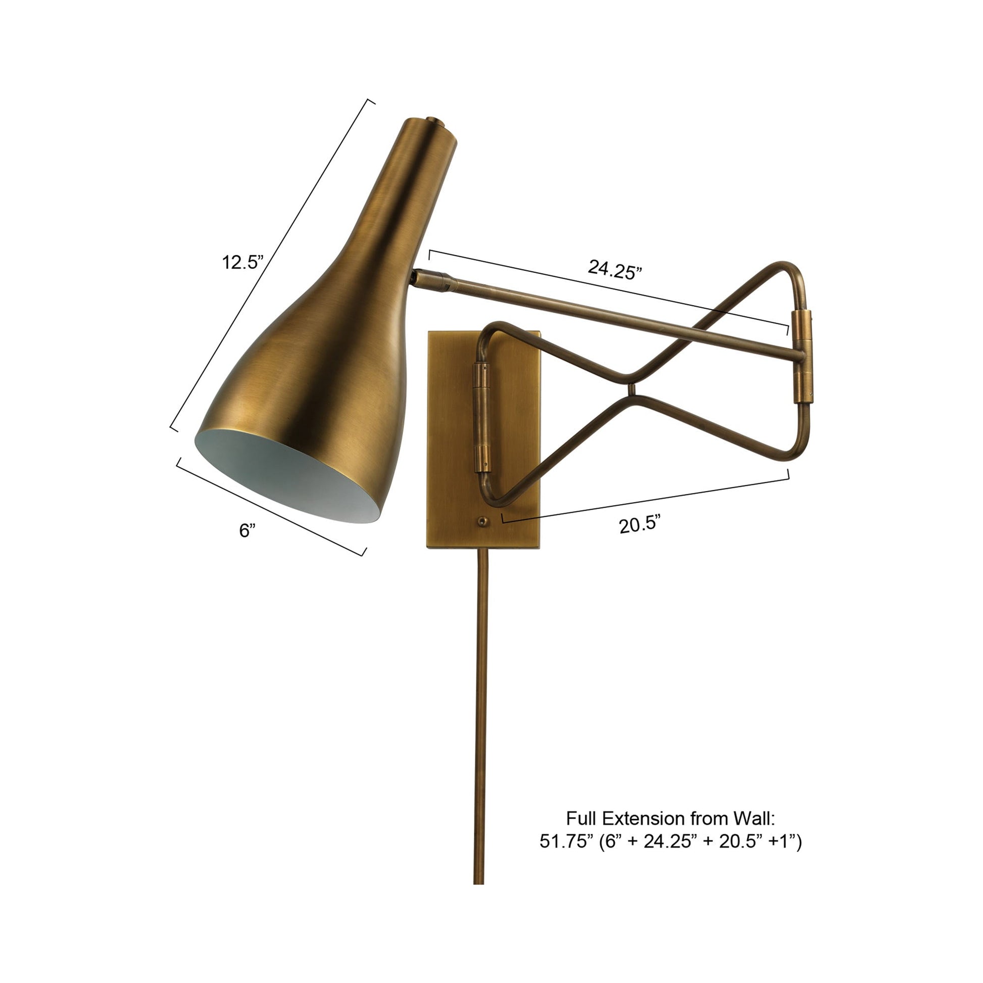 Lenz Wall Light - line drawing.