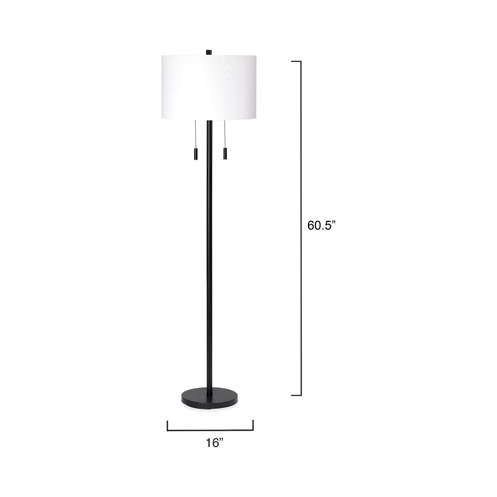 Lincoln Floor Lamp - line drawing.