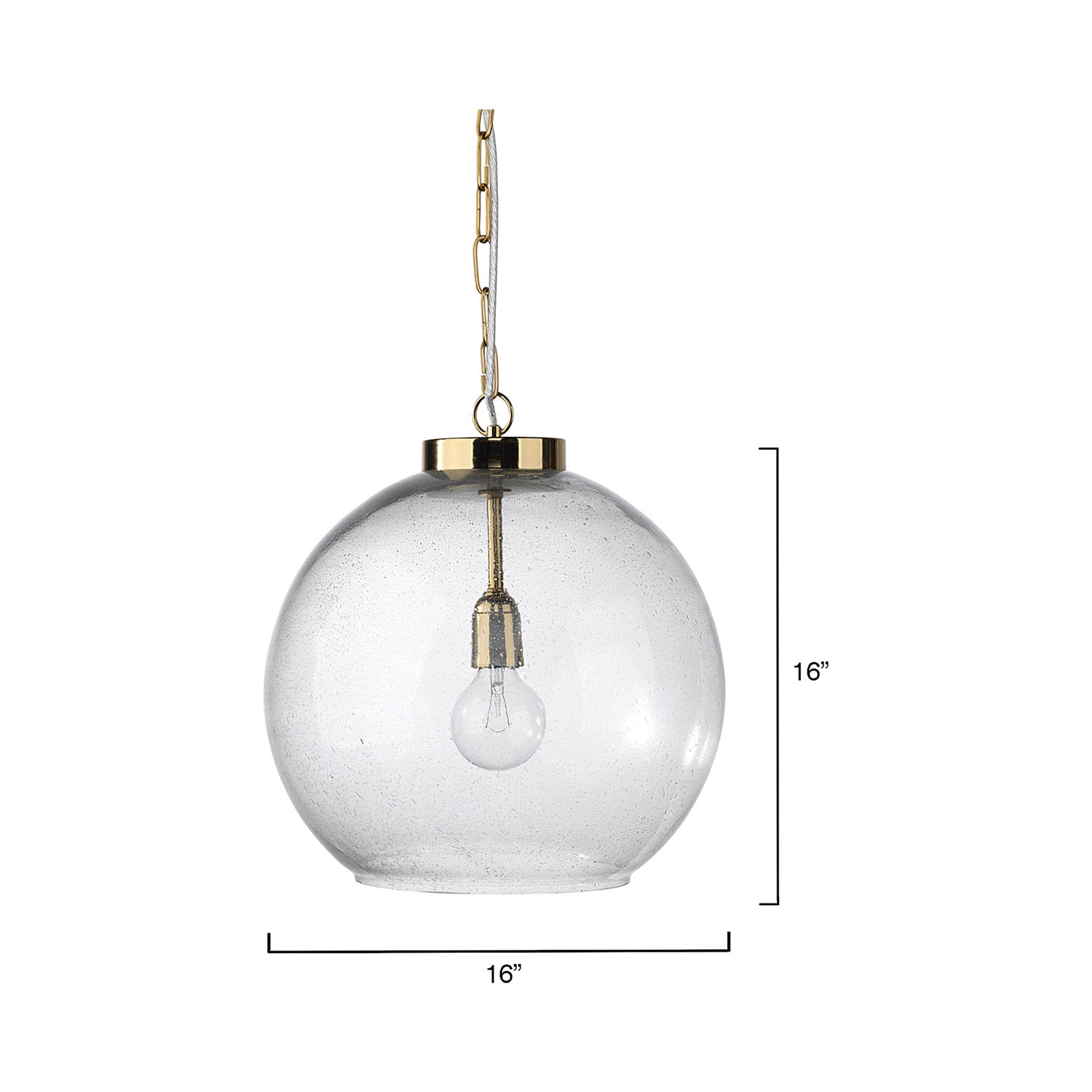 Luca Pendant Light - line drawing.
