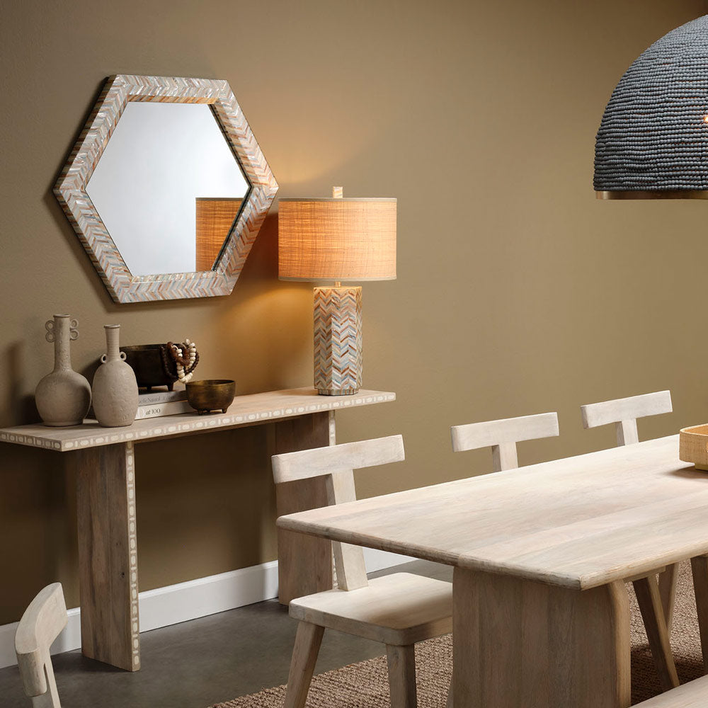 Lucille Table Lamp in living room.