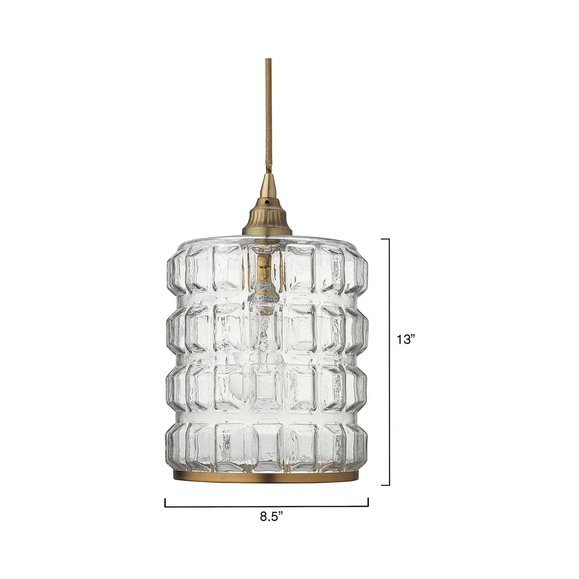 Madison Pendant Light - line drawing.