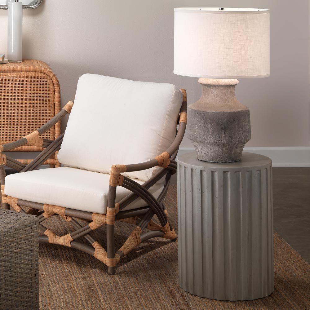 Masonry Table Lamp in living room.
