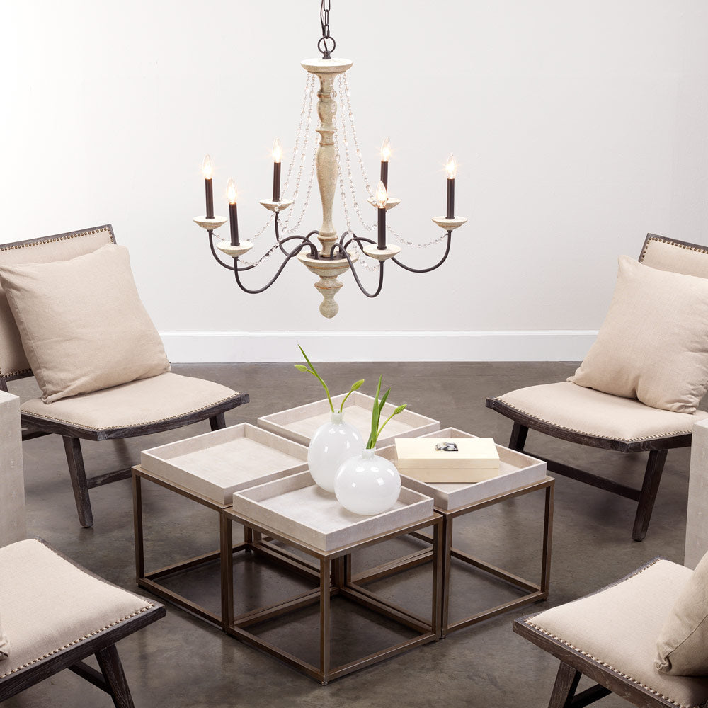 Maybel Chandelier in living room.