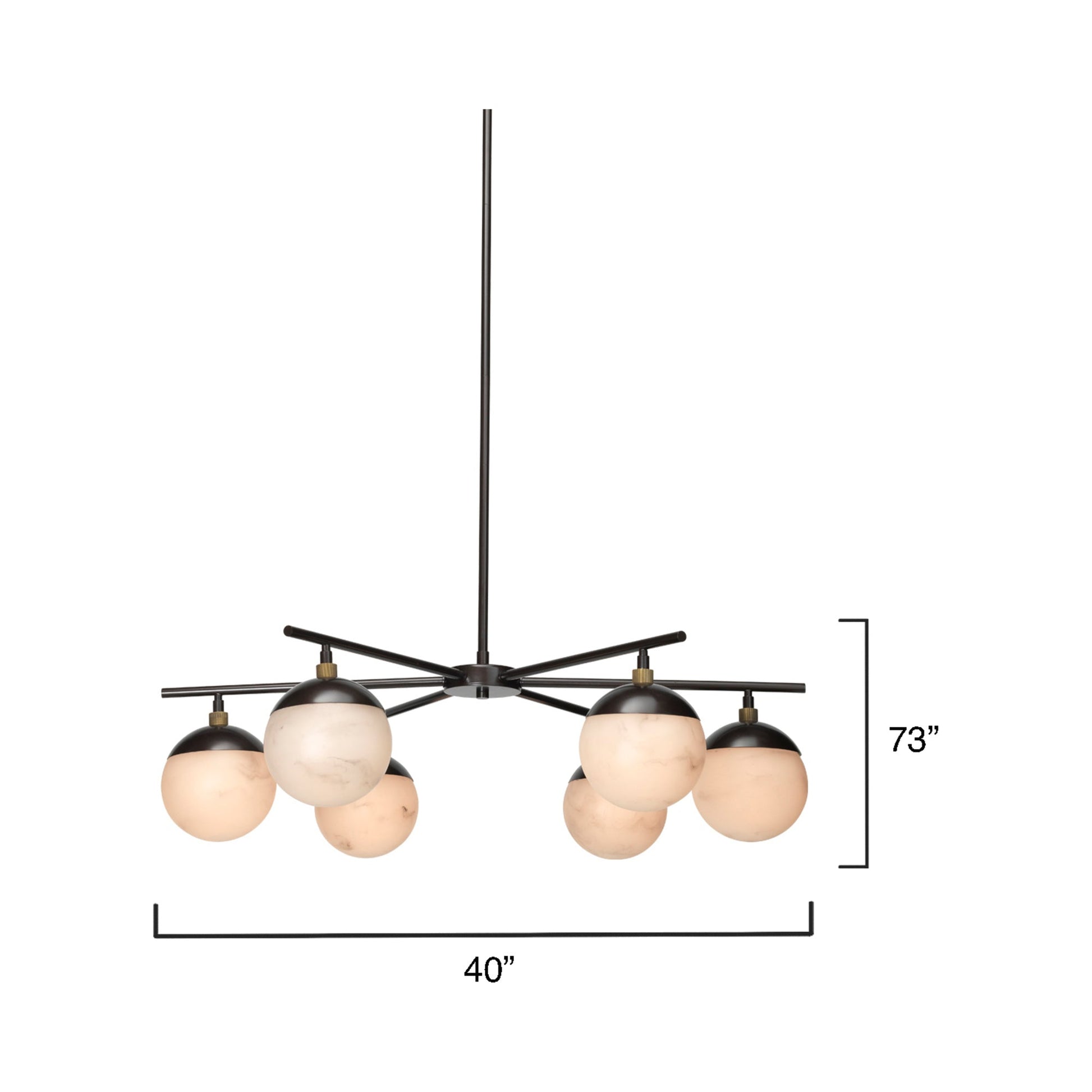 Metro Chandelier - line drawing.