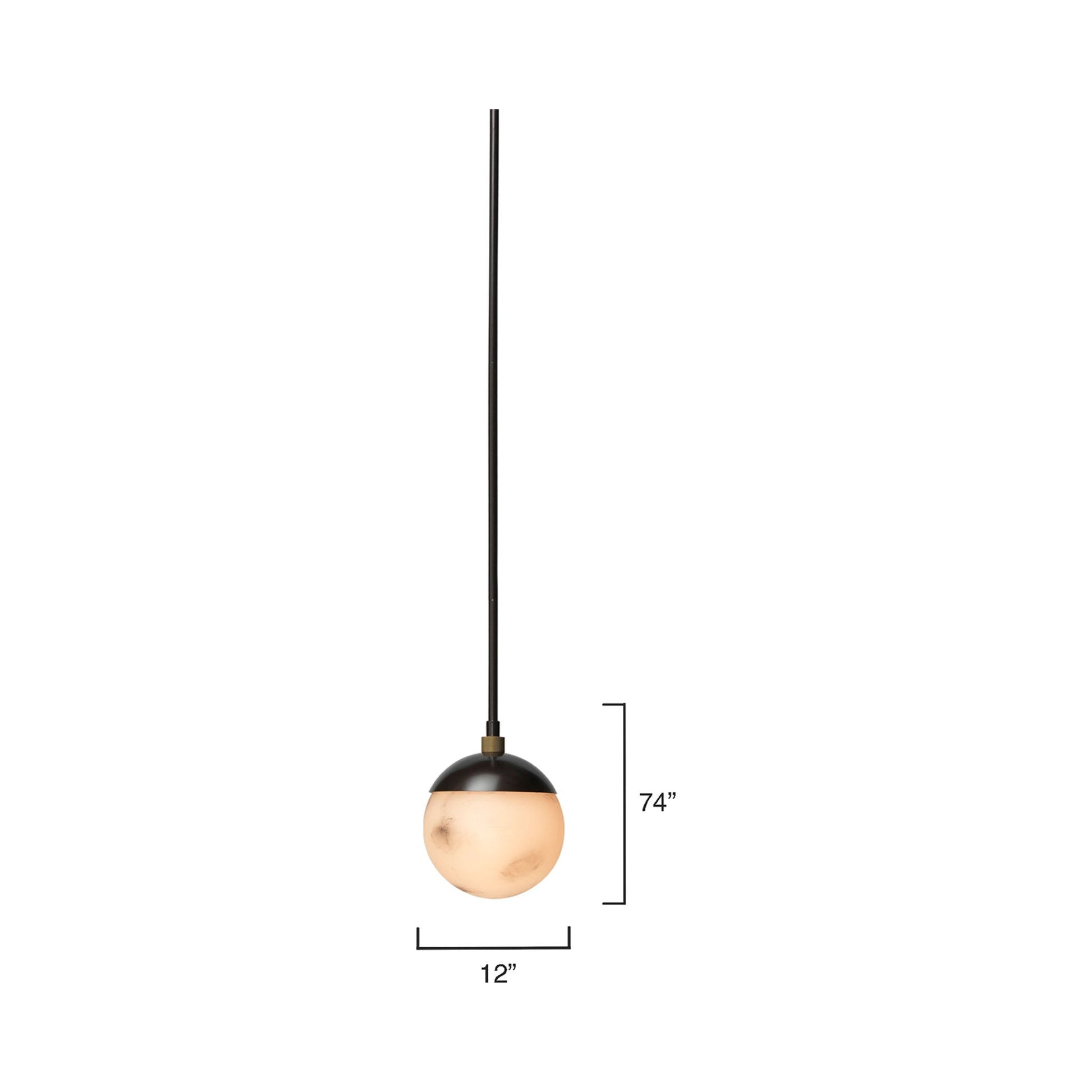 Metro Pendant Light - line drawing.
