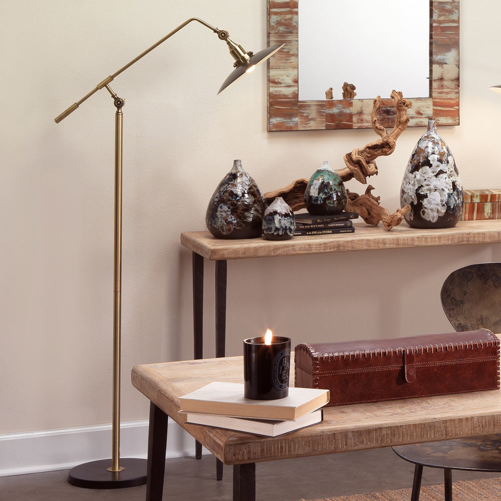 Mid-Century Floor Lamp in living room.