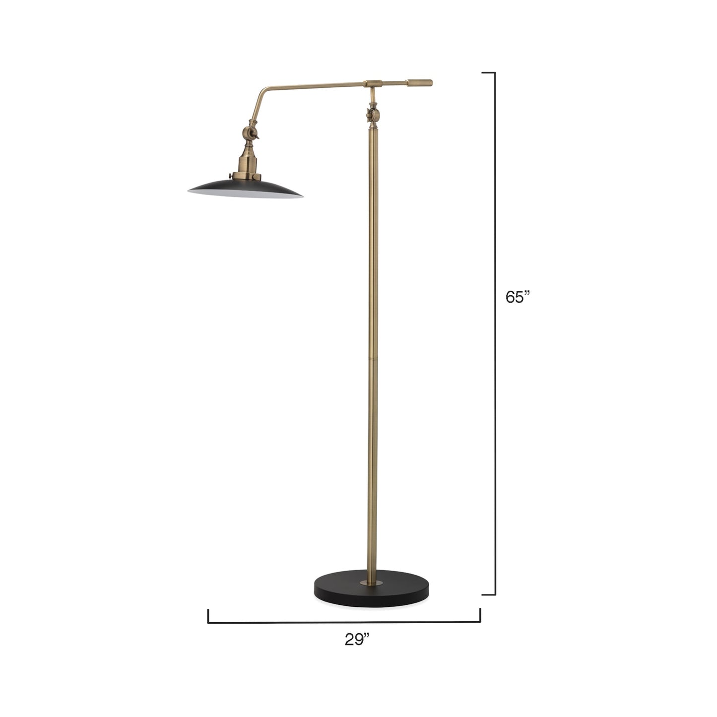 Mid-Century Floor Lamp - line drawing.