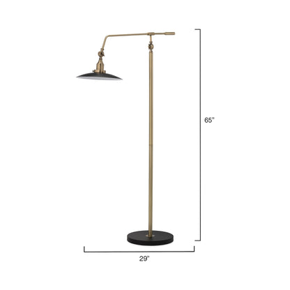 Mid-Century Floor Lamp - line drawing.