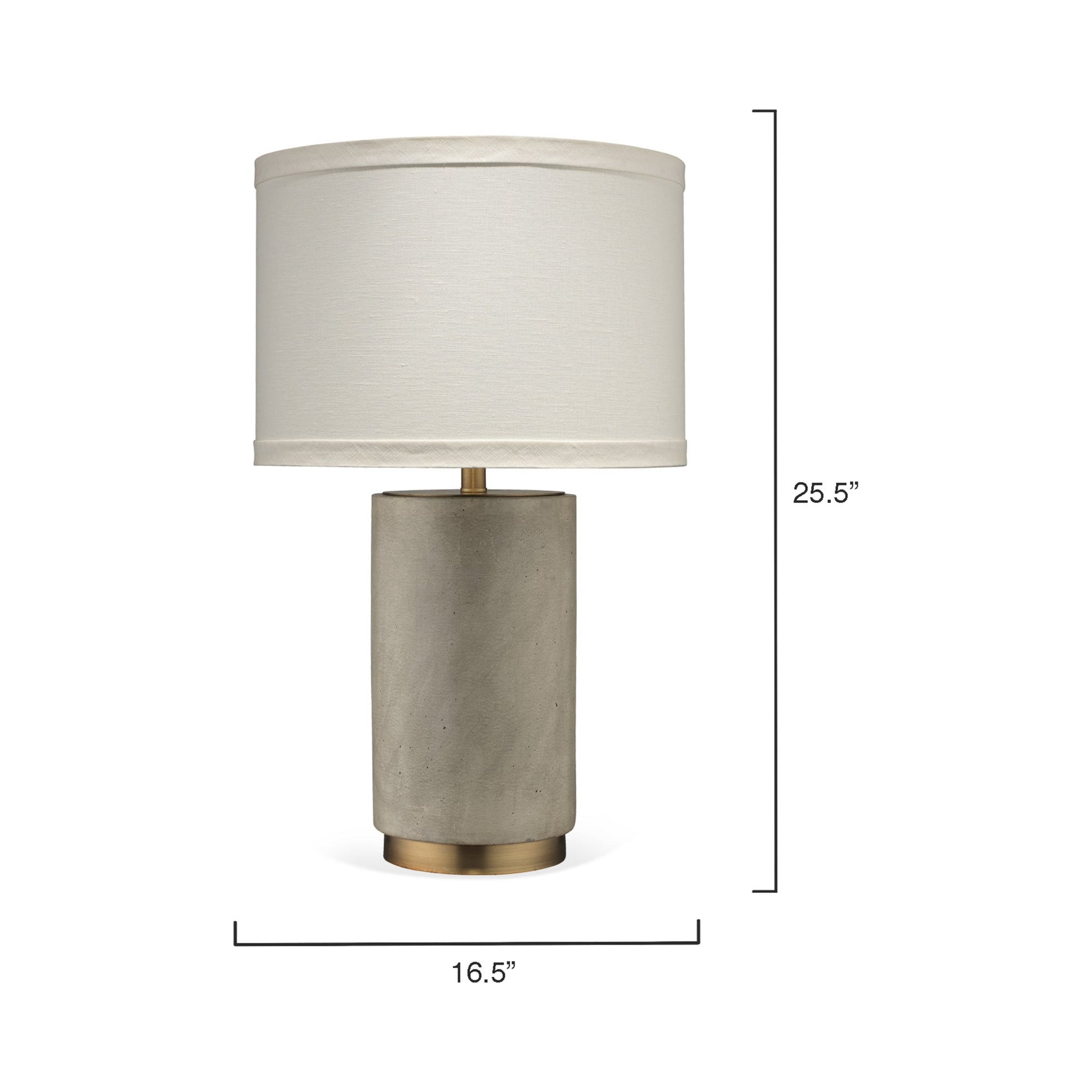 Mortar Table Lamp - line drawing.