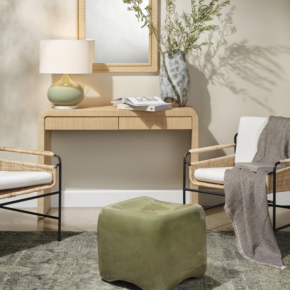 Moss Table Lamp in living room.