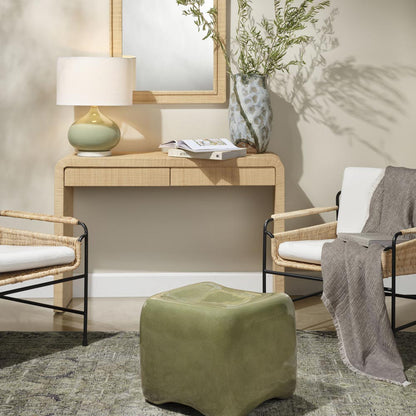 Moss Table Lamp in living room.