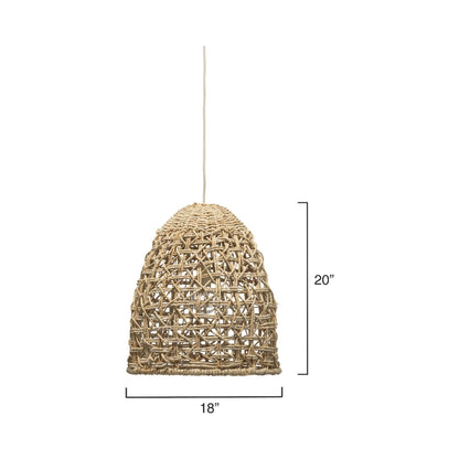 Netted Pendant Light - line drawing.