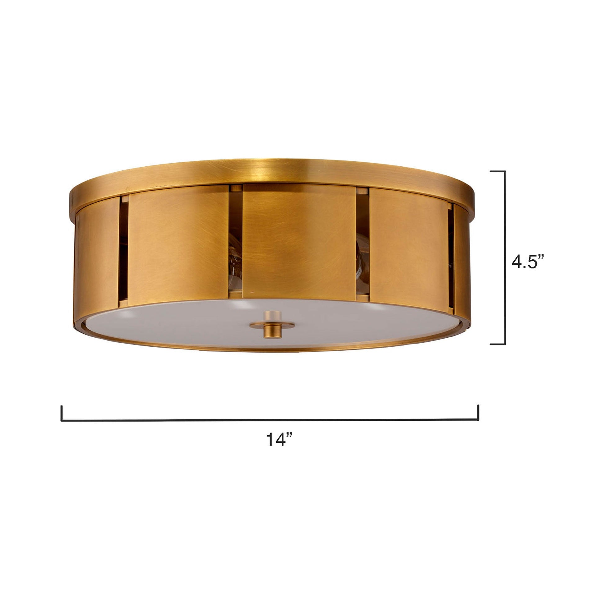 Orbit Flush Mount Ceiling Light - line drawing.