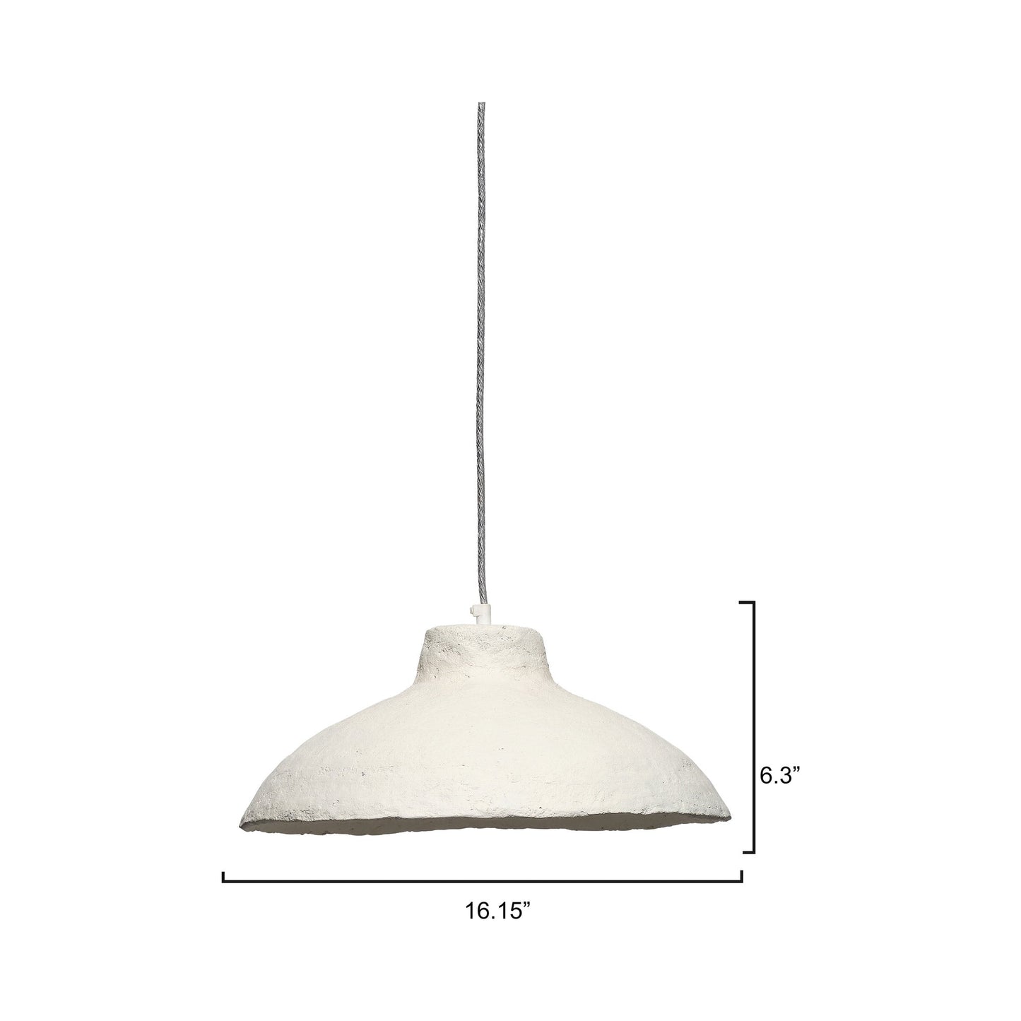 Parchment Pendant Light - line drawing.