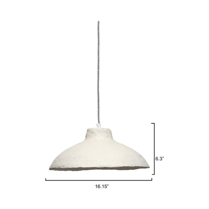 Parchment Pendant Light - line drawing.