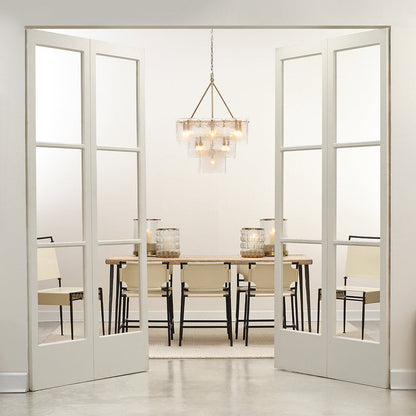 Perignon Chandelier in dining room.