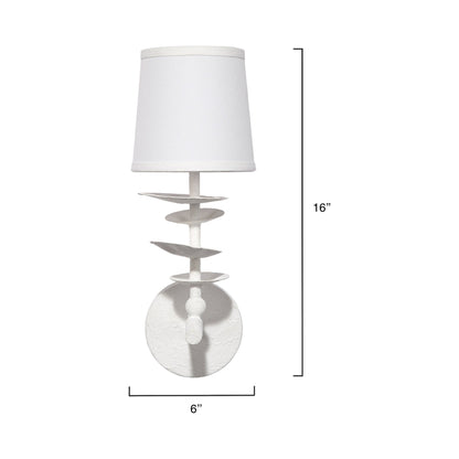 Petal Wall Light - line drawing.