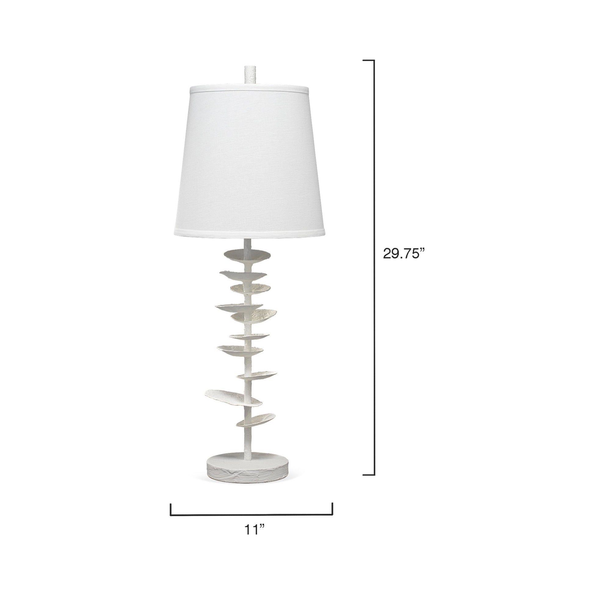 Petals Table Lamp - line drawing.