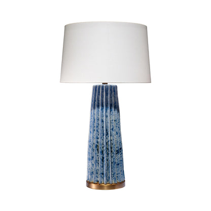 Pleated Table Lamp in Blue.