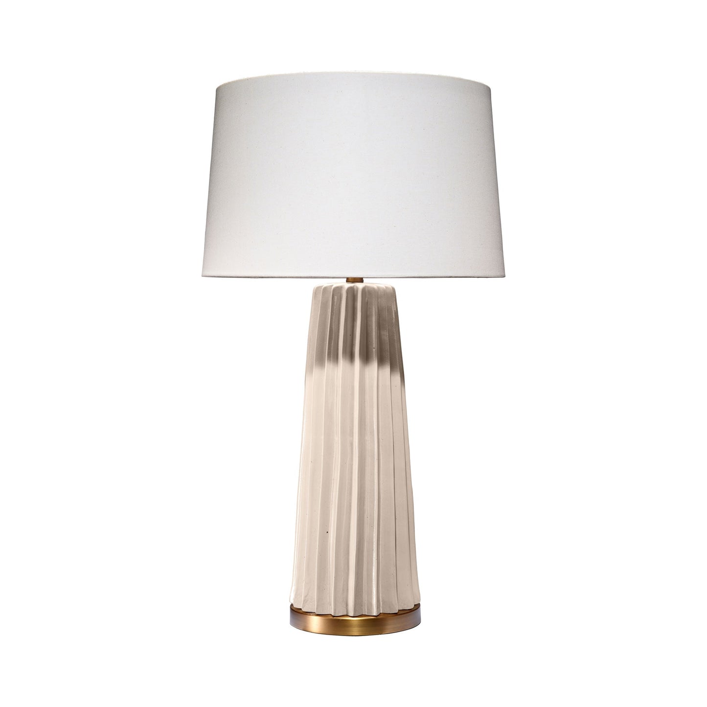 Pleated Table Lamp in Cream.