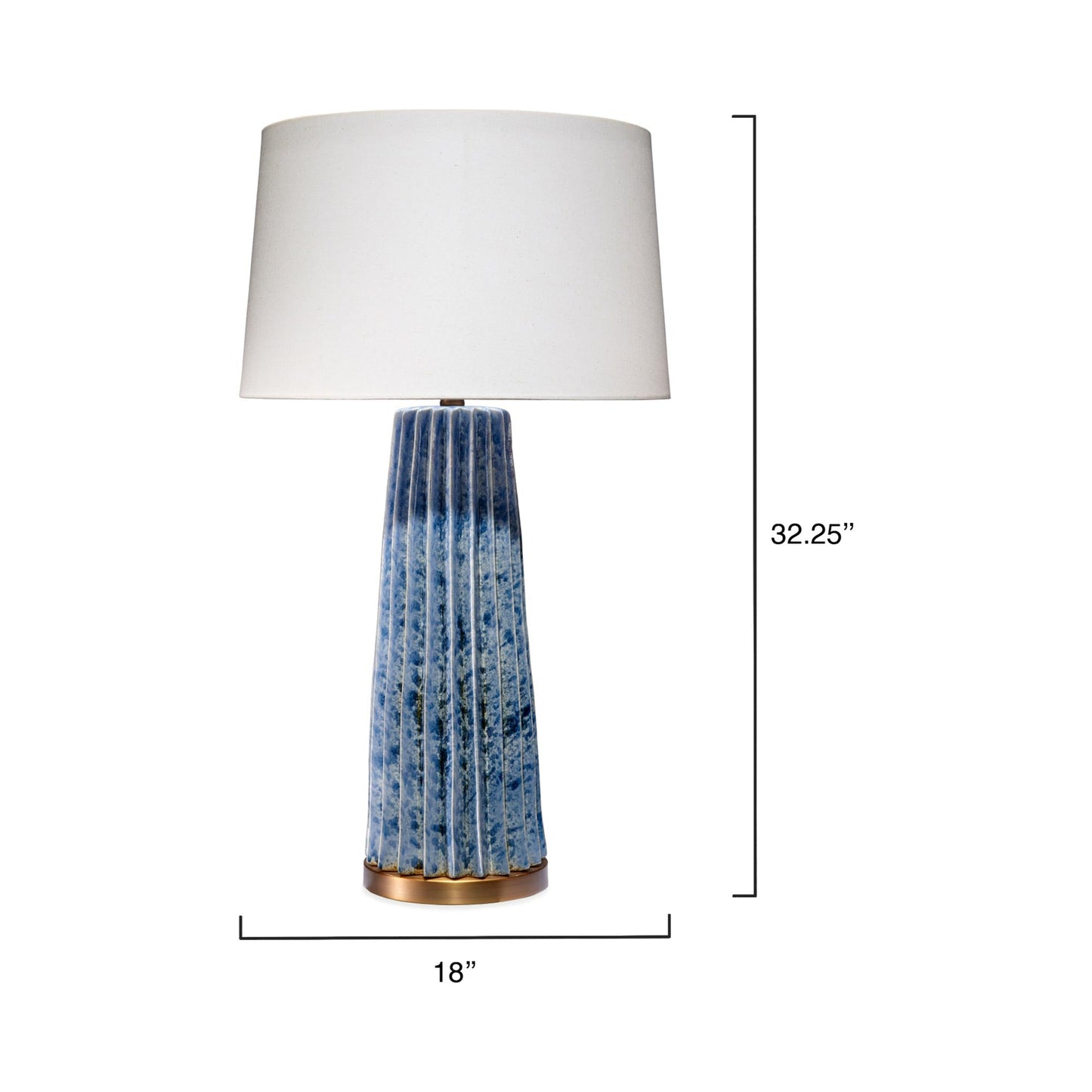 Pleated Table Lamp - line drawing.