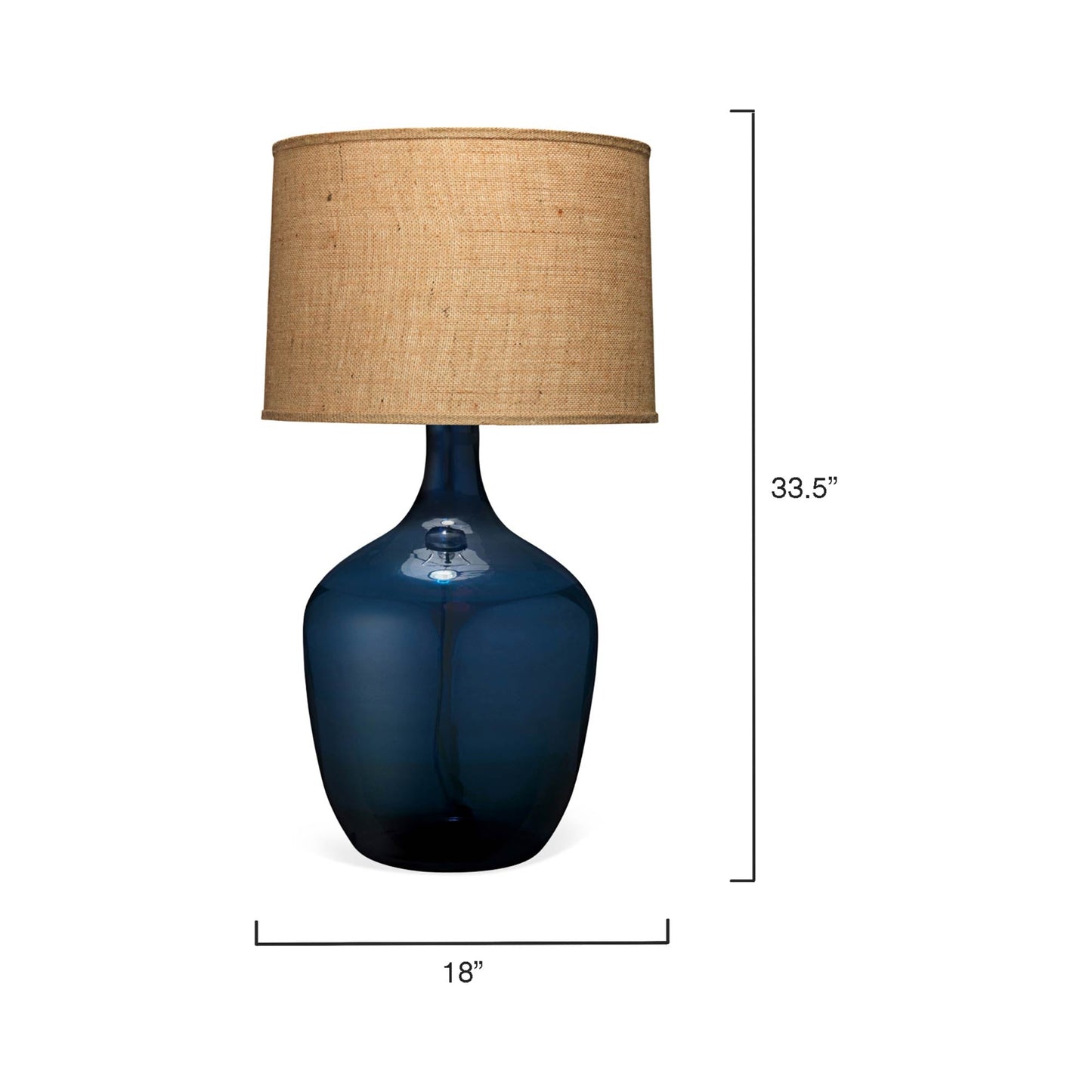 Plum Table Lamp - line drawing.