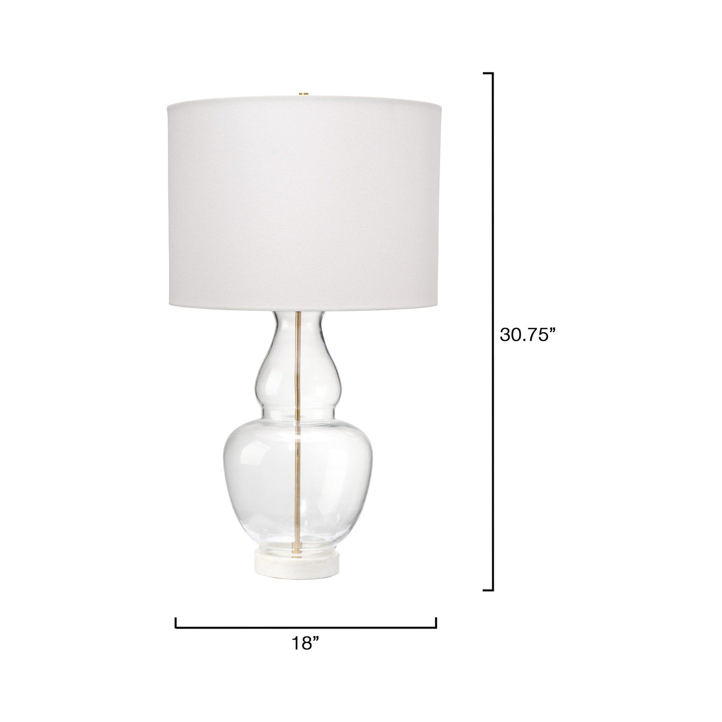 Poised Table Lamp - line drawing.