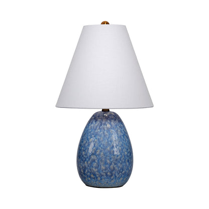 Raindrop Table Lamp in Blue.