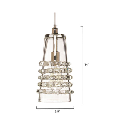 Ribbon Long Pendant Light - line drawing.