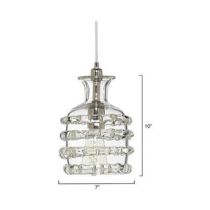 Ribbon Pendant Light - line drawing.