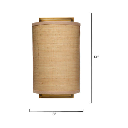 Riley Wall Light - line drawing.